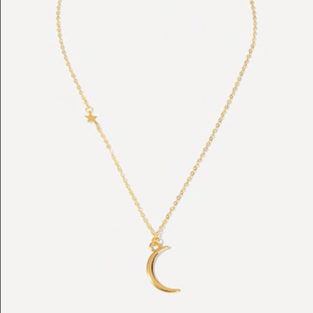 Moon and star necklace